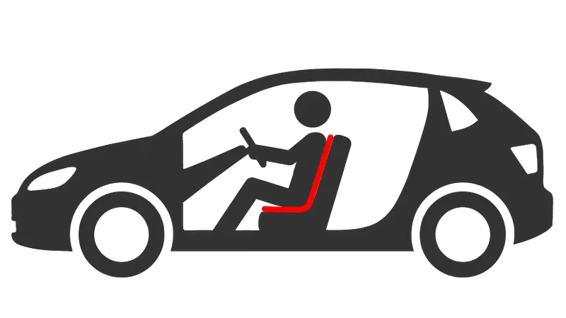 実際に車体で発生する高周波振動は、シートに座る運転手のお尻や背中に伝わります。